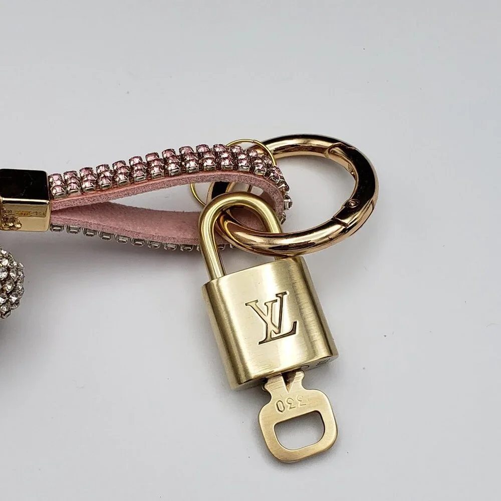Authentic Louis Vuitton Lock & Key with Unbranded Hello kitty Charm, Keychain